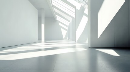 Obraz premium contemporary office floor with bright natural lighting