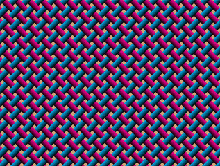 Colorful Woven Texture with Interlaced Braided Design