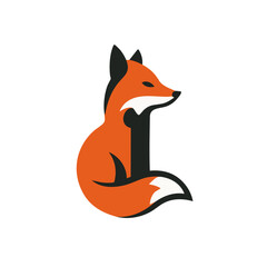 The Fox and Letter I Logo Icon Symbol Emblem