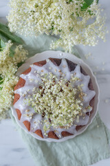 sweet home made elderflower bundt cake