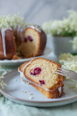 sweet home made elderflower bundt cake