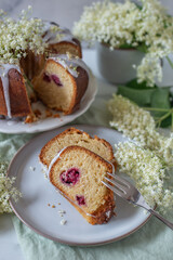 sweet home made elderflower bundt cake