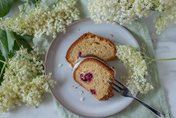 sweet home made elderflower bundt cake