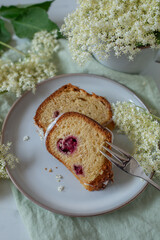 sweet home made elderflower bundt cake