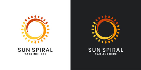 Sun logo vector design template
