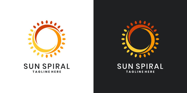 Sun logo vector design template