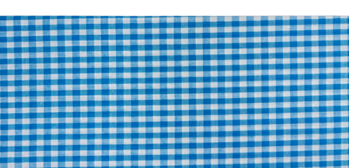 Placemat, Scotch pattern, blue-white on transparent background, top view