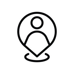person location pin icon vector logo