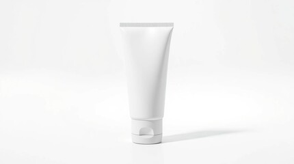 Blank White Cosmetic Tube Packaging Mockup Perfect for Skincare and Beauty Product Designs