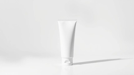 Blank White Tube Packaging Mockup Perfect for Skincare or Cosmetic Product Presentation