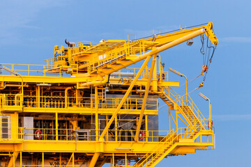 Offshore Oil and Gas production platform, Heavy duty marine engineering structure for energy and petrochemical industry, Offshore oil rig energy infrastructure marine engineering, Offshore platform.