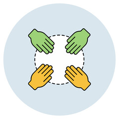 Collaborative Work icon, Stronger Together Unlocking the Power of Collaborative Work, Team Synergy Driving Success Through Collaboration