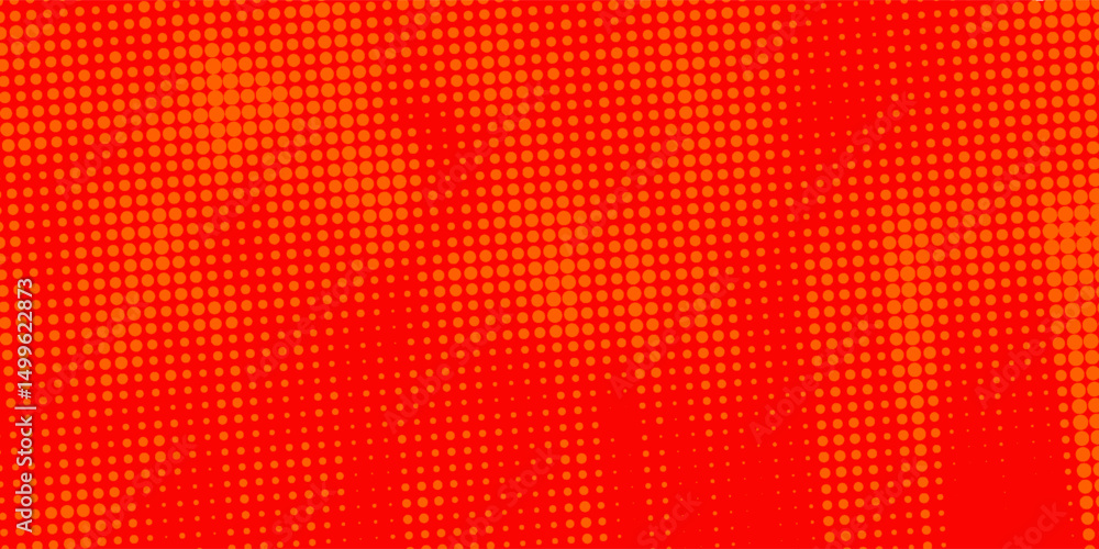 Poster dots halftone orange color pattern gradient texture with technology digital background. dots pop art