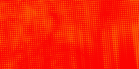 Dots halftone orange color pattern gradient texture with technology digital background. Dots pop art comics with summer background. © Achmad Sukriyadi
