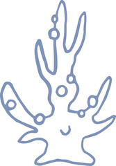 Fototapeta premium Illustration of an coral . Sea whimsical drawing in mermaid core