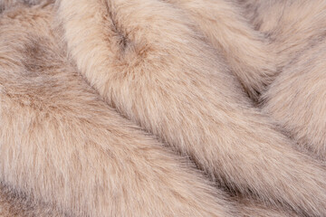 Texture of faux fur as a background, top view.