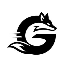 The Fox and Letter G Logo Icon Symbol Emblem