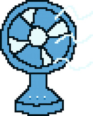 pixel vector illustration of fan