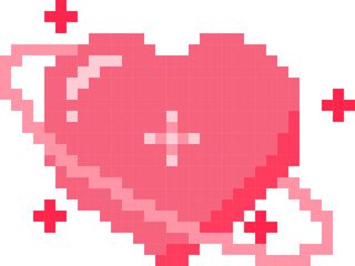 pixel vector illustration of heart