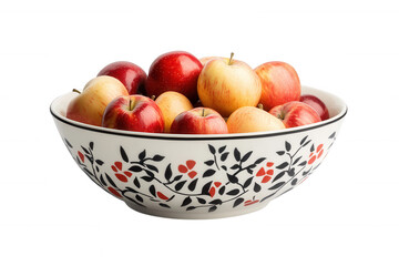 Red and Yellow Apples in a Decorative Bowl of Fruit