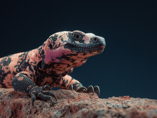 Colorful Lizard Reptile Portrait in Natural Habitat - Exotic Wildlife and Nature Photography