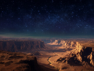 Astrophotography Adventure: Capturing the Milky Way Across Desert Rock Formations in Mystical Night Sky