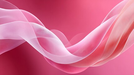 Ethereal pink ribbons dancing in harmony
