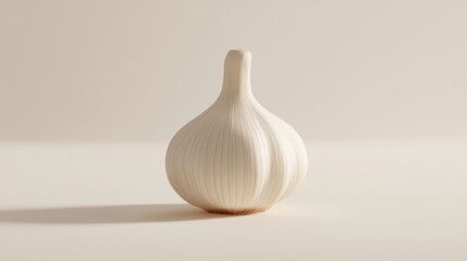 Fresh garlic clove on white background, isolated close-up photo.