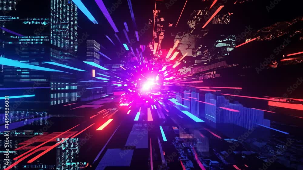 Aufkleber digital glitch effect with separated rgb color channels and screen distortion. captured in crisp 4k,