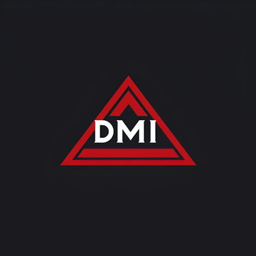 DMI triangle letter logo design with triangle shape. DMI triangle logo design monogram. DMI triangle vector logo template with red color. DMI triangular logo Simple, Elegant, and Luxurious Logo...