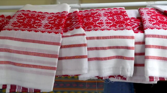 Bihu gamosa of Assam pan shot with variety floral design 1