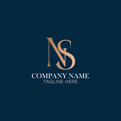 Elegant NS Letter Logo for Premium Brand Identity