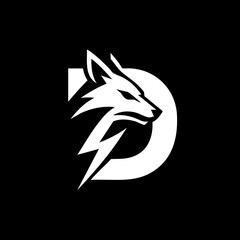The Fox and Letter D Logo Icon Symbol Emblem