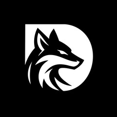 The Fox and Letter D Logo Icon Symbol Emblem