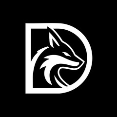 The Fox and Letter D Logo Icon Symbol Emblem