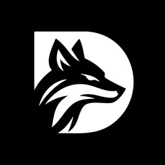 The Fox and Letter D Logo Icon Symbol Emblem