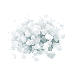 My Simple flat 2D icon sea salt crystals isolated on transparent background, vector, flat design, animation design, simple flat 2D icon, minimalist design, clipart