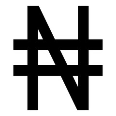 Symbol Nayra sign money currency icon black color vector illustration image flat style