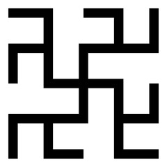 Obraz premium Odolen grass symbol sign slavic pagan icon black color vector illustration image flat style