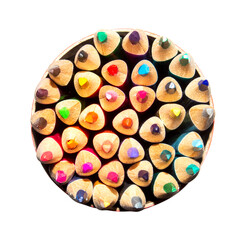 Colored wooden pencils on a white background.Colored pencils background.A set of colored pencils.
