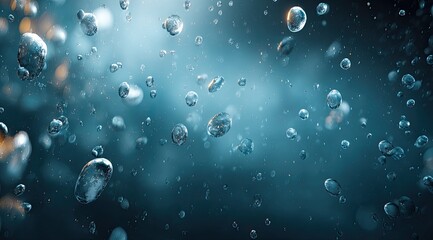 Water droplets in the air.  A mesmerizing display of water droplets