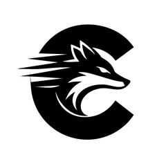 The Fox and Letter C Logo Icon Symbol Emblem