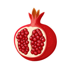 My very Simple flat 2D icon, whole pomegranate  isolated on a white background, vector, flat design, animation design, simple flat 2D icon, minimalist design, vector design, eps
