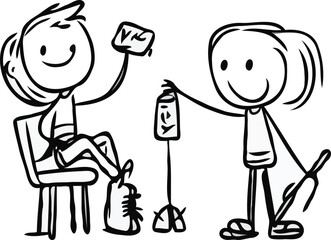 stick man different activities