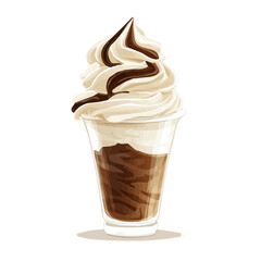 My very Simple flat 2D icon, ice cream isolated on a white background, vector, flat design, animation design, simple flat 2D icon, minimalist design, vector design, eps