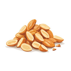 My very Simple flat 2D icon, peanut brittle pieces isolated on a white background, vector, flat design, animation design, simple flat 2D icon, minimalist design, vector design, eps