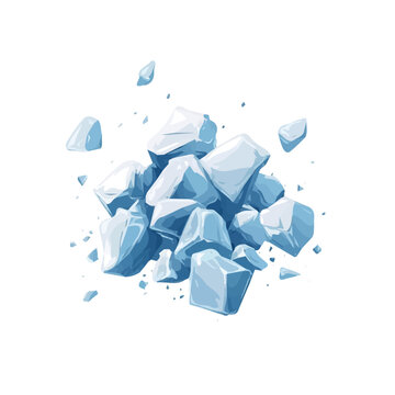 My very Simple flat 2D icon, crushed ice set isolated on a white background, vector, flat design, animation design, simple flat 2D icon, minimalist design, vector design, eps