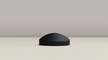 Black dome with minimalist background.