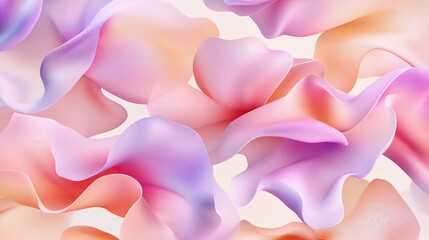 Obraz premium Abstract pastel-colored shapes flowing gracefully on a light background