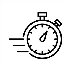 quick Icon Symbol isolated wh kground. vector illustration. color editable.